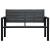 Bancă de grădină, negru, 120 cm, aspect de lemn, HDPE GartenMobel Dekor