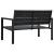 Bancă de grădină, negru, 120 cm, aspect de lemn, HDPE GartenMobel Dekor