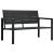 Bancă de grădină, negru, 120 cm, aspect de lemn, HDPE GartenMobel Dekor