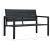Bancă de grădină, negru, 120 cm, aspect de lemn, HDPE GartenMobel Dekor