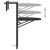 Masă balcon suspendată negru 60x64x83,5 cm plastic aspect ratan GartenMobel Dekor