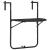 Masă balcon suspendată negru 60x64x83,5 cm plastic aspect ratan GartenMobel Dekor