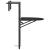 Masă balcon suspendată negru 60x64x83,5 cm plastic aspect ratan GartenMobel Dekor
