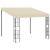 Pavilion de perete, crem, 3 x 3 m, material textil GartenMobel Dekor