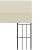 Pavilion de perete, crem, 3 x 3 m, material textil GartenMobel Dekor