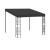 Pavilion de perete, antracit, 3 x 3 m, material textil GartenMobel Dekor