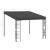 Pavilion de perete, antracit, 3 x 3 m, material textil GartenMobel Dekor