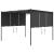 Pavilion de grădină cu perdea laterală, antracit, 3x3x2,25 m GartenMobel Dekor