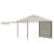 Pavilion cu acoperiș dublu extins, 3x3x2,75 m, crem, 180 g/m² GartenMobel Dekor