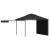 Pavilion cu acoperiș dublu extins 3x3x2,75 m antracit 180 g/m² GartenMobel Dekor