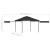 Pavilion cu acoperiș dublu extins 3x3x2,75 m antracit 180 g/m² GartenMobel Dekor