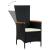 Set mobilier de exterior 7 piese negru poliratan lemn de acacia GartenMobel Dekor