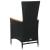 Set mobilier de exterior 7 piese negru poliratan lemn de acacia GartenMobel Dekor