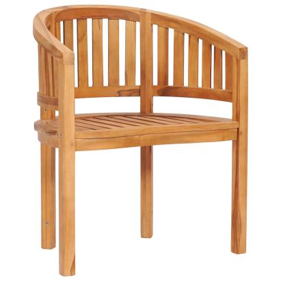 Scaun în formă de banană, lemn masiv de tec GartenMobel Dekor
