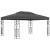 Pavilion cu acoperiș dublu, antracit, 3 x 4 m GartenMobel Dekor