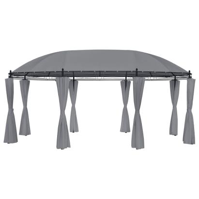 Pavilion cu perdele, antracit, 520x349x255 cm GartenMobel Dekor