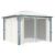 Pavilion cu perdele, crem, 300 x 300 cm, aluminiu GartenMobel Dekor