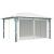 Pavilion cu perdele, crem, 400 x 300 cm, aluminiu GartenMobel Dekor