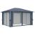 Pavilion cu perdele, antracit, 400 x 300 cm, aluminiu GartenMobel Dekor