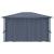 Pavilion cu perdele, antracit, 400 x 300 cm, aluminiu GartenMobel Dekor