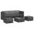 Set mobilier de grădină cu perne, 4 piese, poliratan, gri GartenMobel Dekor