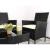 Set mobilier gradina/terasa, poliratan, negru cu perne crem, 1 masa, 2 fotolii, 1 canapea, Medi GartenVIP DiyLine