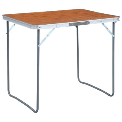 Masă de camping pliabilă cu cadru metalic, 80 x 60 cm GartenMobel Dekor