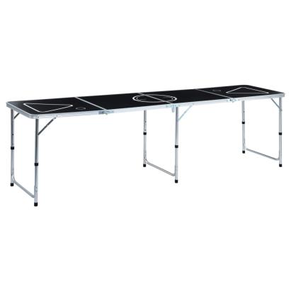 Masă de joc cu bere tip ping pong, pliabilă, negru, 240 cm GartenMobel Dekor
