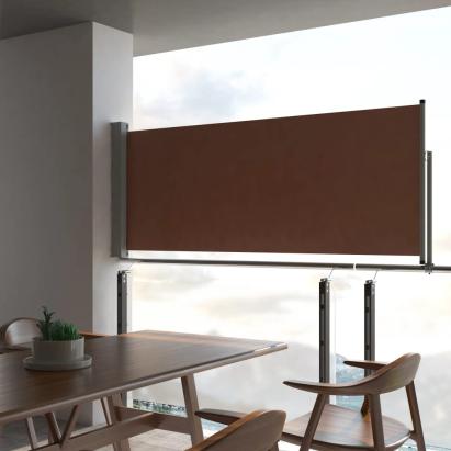 Copertină laterală retractabilă de terasă, maro, 100 x 300 cm GartenMobel Dekor
