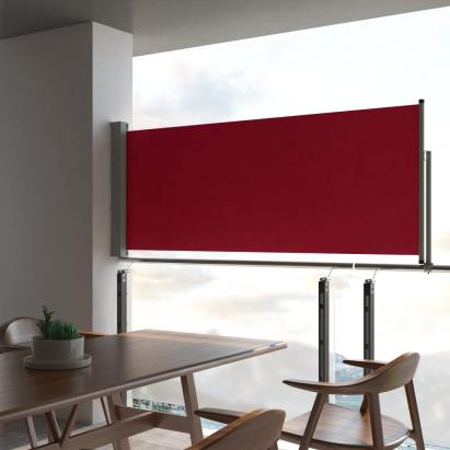 Copertină laterală retractabilă de terasă, roșu, 100 x 300 cm GartenMobel Dekor