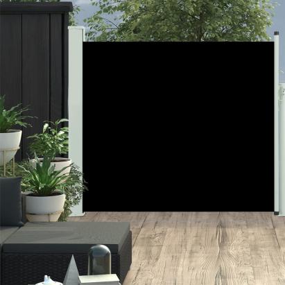Copertină laterală retractabilă de terasă, negru, 100x300 cm GartenMobel Dekor