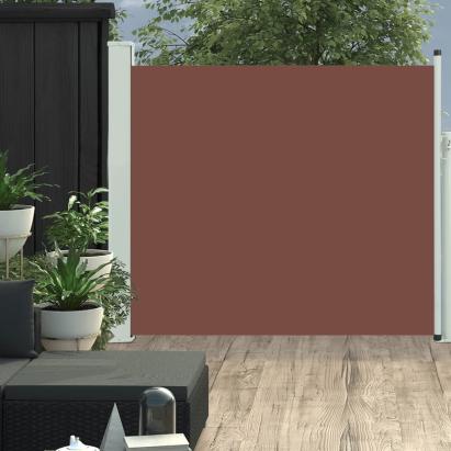 Copertină laterală retractabilă de terasă, maro, 100 x 300 cm GartenMobel Dekor