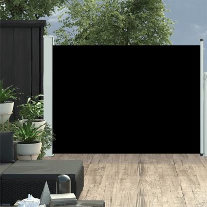 Copertină laterală retractabilă de terasă, negru, 100x500 cm GartenMobel Dekor