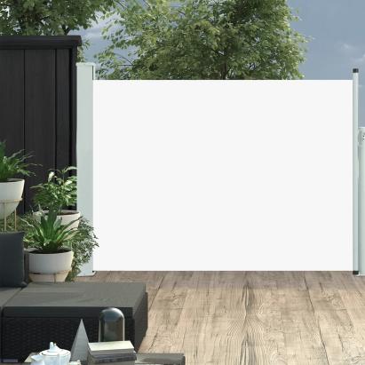 Copertină laterală retractabilă de terasă, crem, 100 x 500 cm GartenMobel Dekor