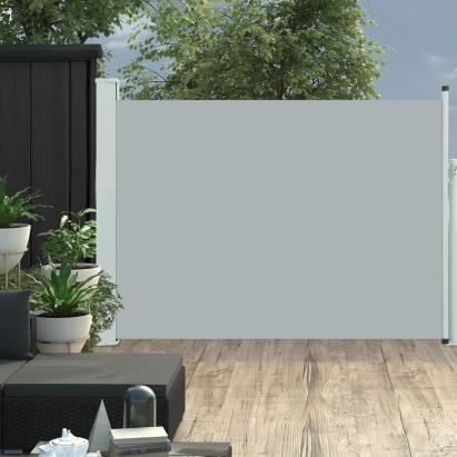 Copertină laterală retractabilă de terasă, gri, 100 x 500 cm GartenMobel Dekor