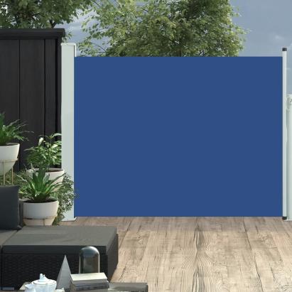 Copertină laterală retractabilă terasă, albastru, 140x500 cm GartenMobel Dekor