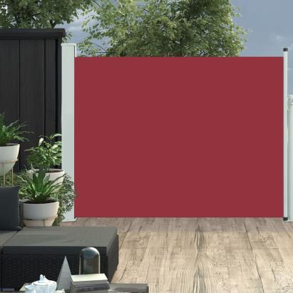 Copertină laterală retractabilă de terasă, roșu, 140 x 500 cm GartenMobel Dekor