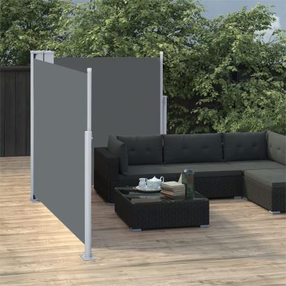 Copertină laterală retractabilă, antracit, 100 x 600 cm GartenMobel Dekor
