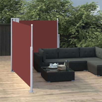 Copertină laterală retractabilă, maro, 100 x 600 cm GartenMobel Dekor