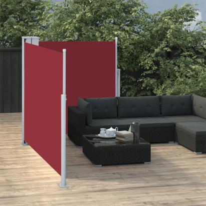 Copertină laterală retractabilă, roșu, 100 x 600 cm GartenMobel Dekor
