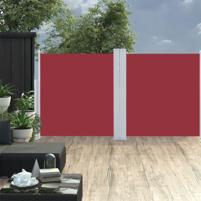 Copertină laterală retractabilă, roșu, 120 x 600 cm GartenMobel Dekor