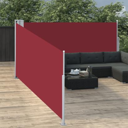 Copertină laterală retractabilă, roșu, 100 x 1000 cm GartenMobel Dekor