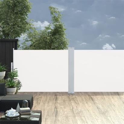 Copertină laterală retractabilă, crem, 120 x 1000 cm GartenMobel Dekor