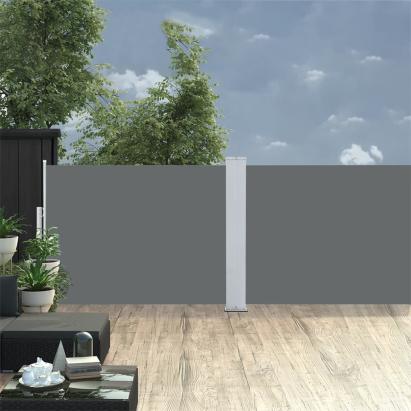 Copertină laterală retractabilă, antracit, 120 x 1000 cm GartenMobel Dekor