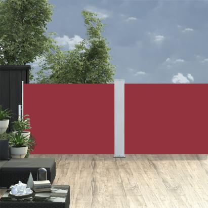 Copertină laterală retractabilă, roșu, 120 x 1000 cm GartenMobel Dekor