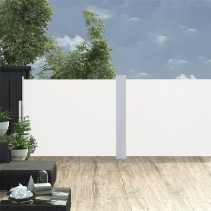 Copertină laterală retractabilă, crem, 140 x 1000 cm GartenMobel Dekor