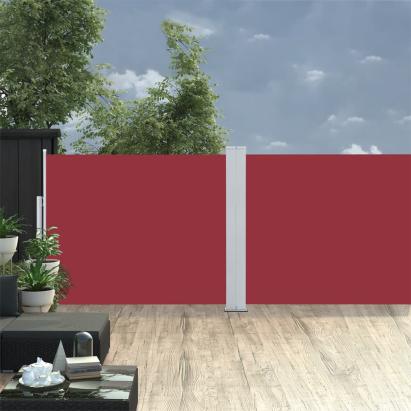 Copertină laterală retractabilă, roșu, 140 x 1000 cm GartenMobel Dekor