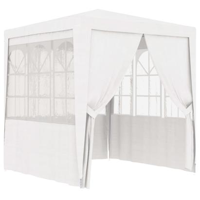 Cort petrecere profesional cu pereți, alb, 2,5 x 2,5 m 90 g/m² GartenMobel Dekor