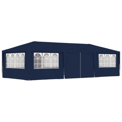 Cort de petrecere profesional cu pereți albastru 4x9 m 90 g/m² GartenMobel Dekor