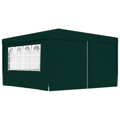 Cort petrecere profesional cu pereți laterali verde 4x4m 90g/m² GartenMobel Dekor